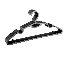 WEAZY 12 Pcs Black Cloth Hanger Set 107003