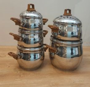 Bonira Stainless Steel Round Pot Set 10 pcs Bakelite Handle Composition (18-20-22-24-28)
