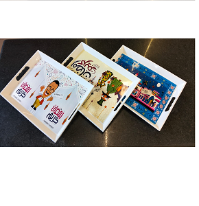 ALTAWFEK Serving Tray, Melamine, Ramadan Drawings TWFK-SH