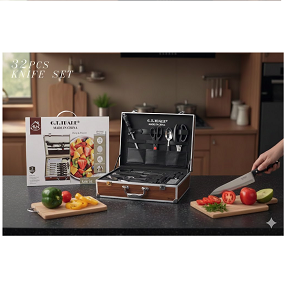 Knife set with case, 32 pieces
