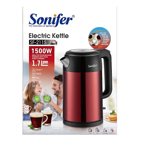SONIFER Kettle 1.8L, 1500W, Red SF-2115-RD