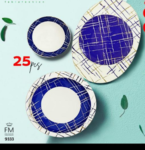 Porcelain Chip and Scratch Resistant Dinnerware Set,  250009333


