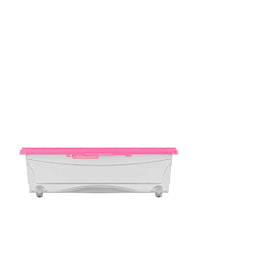Omni Storage Box 56L with Wheels (75 × 59 × 17 cm) – Pink