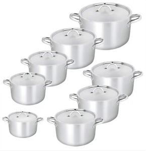 El Dehan Mega Four Enamel Pot Set with Stainless Steel Handles & Lids – 4mm
Sizes: (30-28-26-24-22-20-18-16)