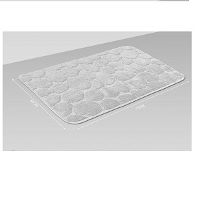 Bath Luxe White Bathroom Mat 45cm * 75cm Stone Pattern