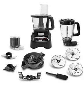 Moulinex Double Force Digital Food Processor, 36 Functions, 1000 Watt, Black - FP8268EG