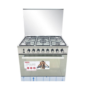 Fresh Jumbo Plus Cooker – 5 Burners, 60×90 cm, with Stainless Steel Fan