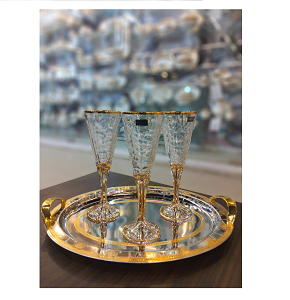 2AM Marble Glass Czech 42% – Gold Filled Design
