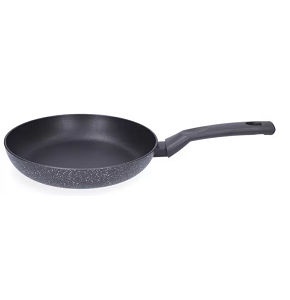 Fagor Elan 3 Marble Frying Pan, 28 cm, made of 3 mm thick aluminum for excellent heat distribution. Features a double non-stick coating for enhanced durability and easy cleaning. Suitable for all type