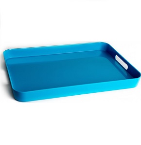Home Plus Melamine Rectangular Serving Tray 43 × 32 cm – Turquoise