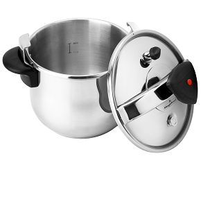 Steam Pressure Cooker 6L – Spanish Brand, stainless steel, with gift (steamer basket), Made in Spain
