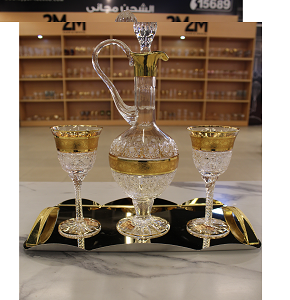 Crystal Sherbet Set Dillen Twist 502 Decal
