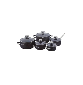 Etna Granite Pot Set 10 Pieces, consisting of 4 Pots (12-14-18-20) and a 16 cm Casserole
