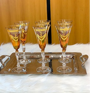 2M Glass Set - Victoria Pantograph Chain Gold (6 pcs)
