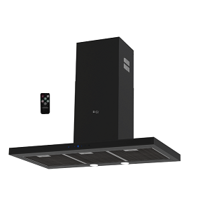 TBL PRO PLUS 90 Purity Built-in Hood with Chimney, 90 cm, Black