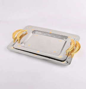 Oxford tray set 2 pcs stainless steel
