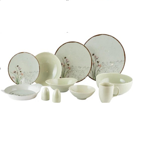 Royal Alfredo Dinner Set, 36 pcs, Porcelain, Digital White (Smooth)
