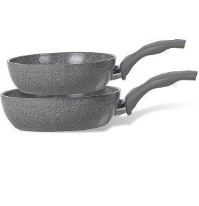 Granite frying pan set Top Chef 20 & 24 cm gray
