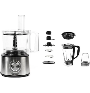 MediaTech Food Processor 1200W, With Accessories, Stainless MT-FP999