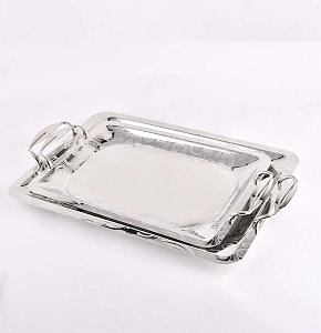 Oxford tray set 2 pcs stainless steel
